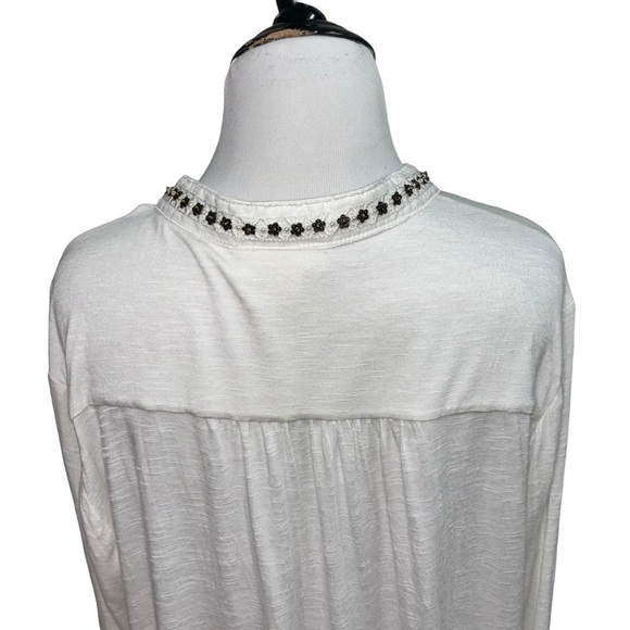 Style & Co. Women's Size 2X Tunic Top Embroidered Flowy Beaded Bohemian Floral - Picture 8 of 9